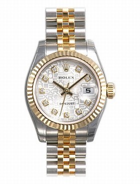 Rolex Datejust Silver Jubilee Diamond Dial Jubilee Bracelet Two Tone Ladies Watch 179173SJDJ