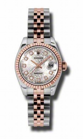 Rolex Datejust Automatic Stainless Steel w/ 18kt Rose Gold Ladies Watch 179171SJDJ