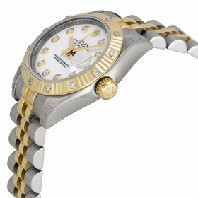 Rolex Datejust White Dial Steel and Yellow Gold Diamond Ladies Watch 179313WDJ