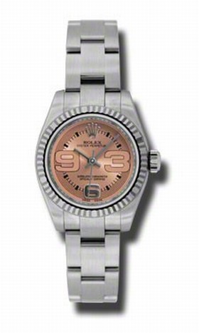 Rolex No Date Pink Dial Automatic Stainless Steel Ladies Watch 176234PMAXI