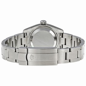 Rolex No Date Silver Arabic Pink Index Dial 18k White Gold Fluted Bezel Ladies Watch 176234SAPSO