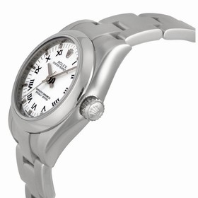 Rolex No Date White Roman Dial Oyster Bracelet Ladies Watch 176200WRO