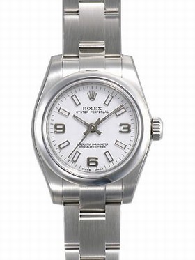 Rolex White Index Dial Stainless Steel Oyster Bracelet Automatic Ladies Watch 176200WASO
