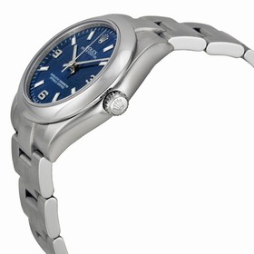 Rolex No Date Blue Arabic Dial Oyster Bracelet Domed Bezel Ladies Watch 177200BLASO