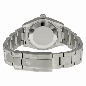 Rolex No Date Blue Arabic Dial Oyster Bracelet Domed Bezel Ladies Watch 177200BLASO