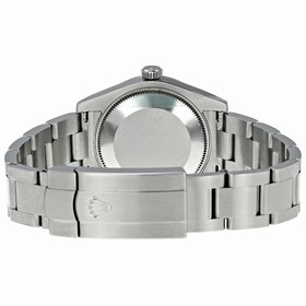 Rolex No Date Silver Arabic and Blue Stick Dial Stainless Steel Oyster Bracelet Watch 177200SABLSO