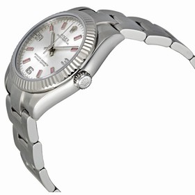 Rolex No Date Silver Dial 18kt White Gold Bezel Watch 177234SAPSO