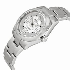 Rolex No Date Silver Dial Oversized Markers Domed Bezel Unisex Watch 177200S369O