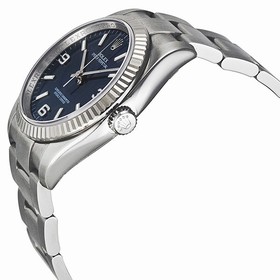 Rolex Oyster Perpetual 36 mm Blue Dial Stainless Steel Automatic Men's Watch 116034BLASO