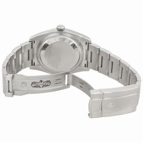 Rolex Oyster Perpetual 36 mm Silver and Blue Concentric Dial Stainless Steel Automatic Men's Watch 116034SBLAO