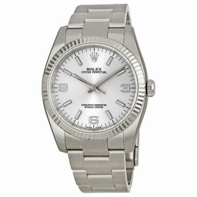 Rolex Oyster Perpetual 36 mm Silver Dial Stainless Steel Automatic Men's Watch 116034SASO