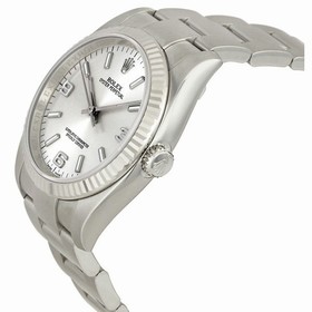 Rolex Oyster Perpetual 36 mm Silver Dial Stainless Steel Automatic Men's Watch 116034SASO