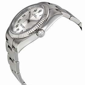 Rolex Oyster Perpetual 36 mm Silver Diamond Dial Stainless Steel Men's Watch 116034SDO