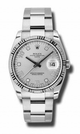 Rolex Oyster Perpetual Date Silver Dial Automatic Men's Watch 115234SDO