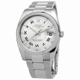 Rolex Oyster Perpetual Date Silver Dial Men's Watch 115200SRO