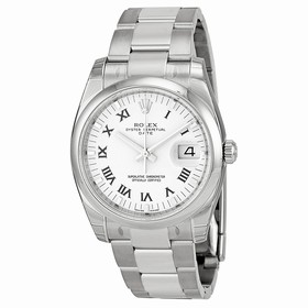 Rolex Oyster Perpetual Date White Dial Men's Watch 115200WRO