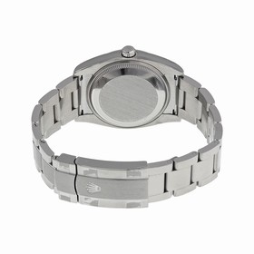 Rolex Oyster Perpetual Pink Arabic Numeral Index Dial Domed Bezel Stainless Steel Men's Watch 114200PASO