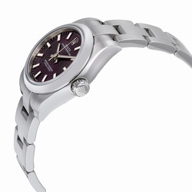 Rolex Oyster Perpetual Purple Dial Stainless Steel Automatic Ladies Watch 176200PUSO