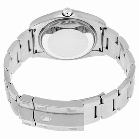 Rolex Airking Silver Arabic Blue Index Dial Domed Bezel Men's Watch 114200SABLSO