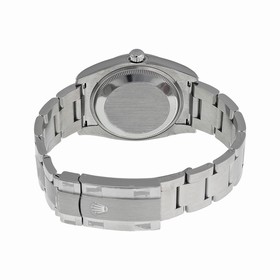 Rolex Oyster Perpetual Silver Arabic Pink Index Dial Domed Bezel Men's Watch 114200SAPSO