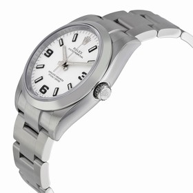 Rolex Oyster Perpetual White Arabic Dial Domed Bezel Men's Watch 114200WASO