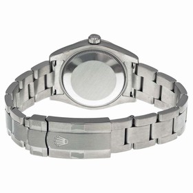 Rolex Oyster Perpetual White Dial Stainless Steel and 18kt White Gold Bezel Automatic Ladies Watch 177234WBLRO
