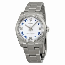 Rolex Oyster Perpetual White Dial Stainless Steel Ladies Watch 177200WBLRO