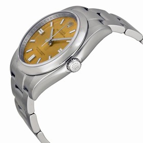Rolex Oyster Perpetual White Grape Dial Stainless Steel Band And Case Men's Watch 116000