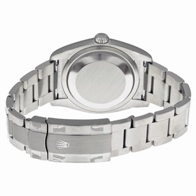 Rolex Oyster Perpetual White Grape Dial Stainless Steel Band And Case Men's Watch 116000