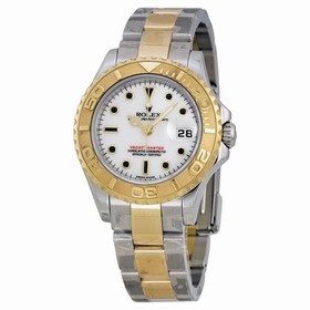 Rolex Yachtmaster White Dial Oyster Bracelet 18k Yellow Gold Ladies Watch 169623WSO