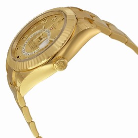 Rolex Sky Dweller Champagne Dial GMT 18k Yellow Gold Men's Watch 326938CAO