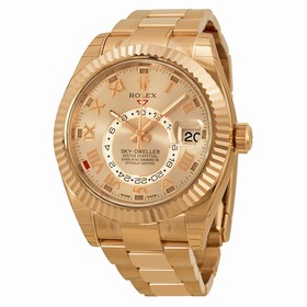 Rolex Sky Dweller Sundust Dial 18kt Everose Gold Men's Watch 326935