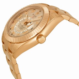 Rolex Sky Dweller Sundust Dial 18kt Everose Gold Men's Watch 326935