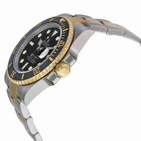 Rolex Submariner Black Index Dial Stainless Steel and 18kt Yellow Gold Oyster Bracelet Men's Watch 116613BKSO