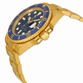 Rolex Submariner Blue Dial 18kt Yellow Gold Oyster Bracelet Men's Watch 116618BLSO