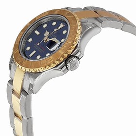 Rolex Yachtmaster Blue Index Dial Oyster Bracelet 18k Yellow Gold Ladies Watch 169623BLSO