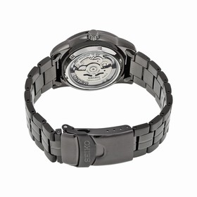 Seiko Automatic Black and Orange Dial Black PVD Men's Watch SRP345