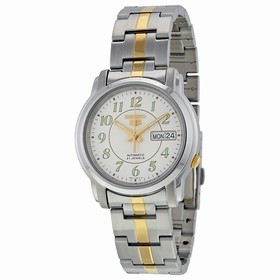Seiko 5 Automatic Silver Dial Two-tone Men's Watch SNKL95