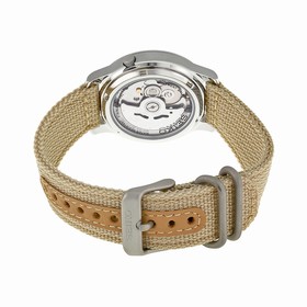 Seiko 5 Beige Dial Beige Canvas Men's Watch SNK803