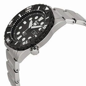 Seiko 5 Black Dial Automatic Stainless Steel Men's Watch SNZJ19J1
