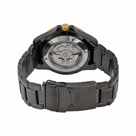 Seiko 5 Black Dial Black Ion-plated Men's Watch SRP558