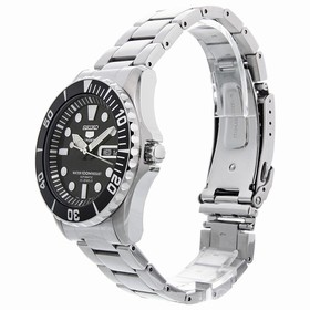 Seiko 5 Black Dial Stainless Steel Automatic Men's Watch SNZF17
