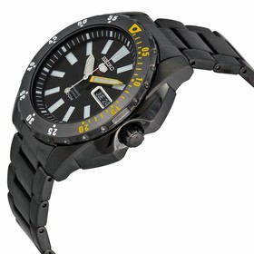 Seiko 5 Sports Automatic Black Dial Black Ion-plated Stainless Steel Men's Watch SRP363