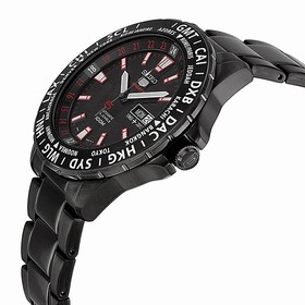 Seiko 5 Sports Black Dial Black-Tone Stainless Steel Men's Watch SRP437