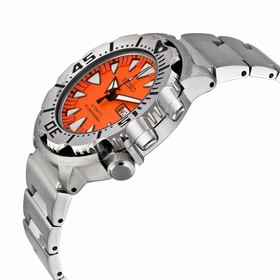 Seiko 5 Sports Diver Automatic Orange Dial Stainless Steel Men's Watch SRP309