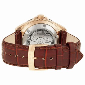 Seiko Black Dial Gold Tone Stainless Steel Brown Leather Men's Watch SSA098