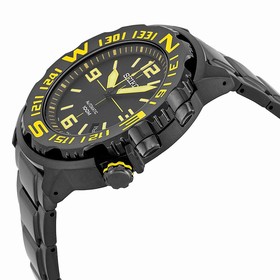 Seiko Automatic Compass Bezel Black Ion-plated Men's Watch SRP449