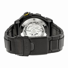 Seiko Automatic Compass Bezel Black Ion-plated Men's Watch SRP449