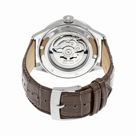 Seiko Automatic Silver Dial Brown Leather Men's Watch SRP705