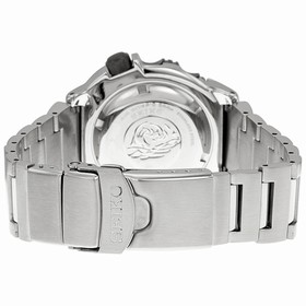 Seiko Black and Orange Dial Stainless Steel Men's Watch SRP315K2